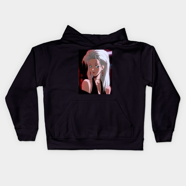 Anime Girl - Blondie - AI Kids Hoodie by souloff